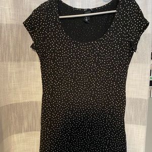 H&M tight black and white dress